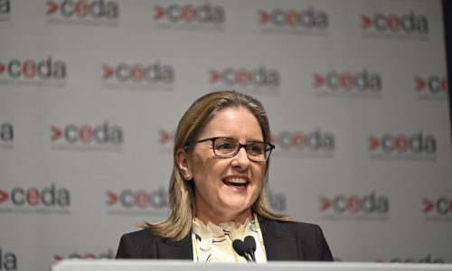 Jacinta Allan speaking at last year's CEDA event.